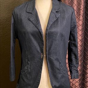 Radcliffe London Denim Blazer Sz L.